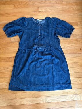 LOFT Tie-Front Woman’s Dress - Chambray